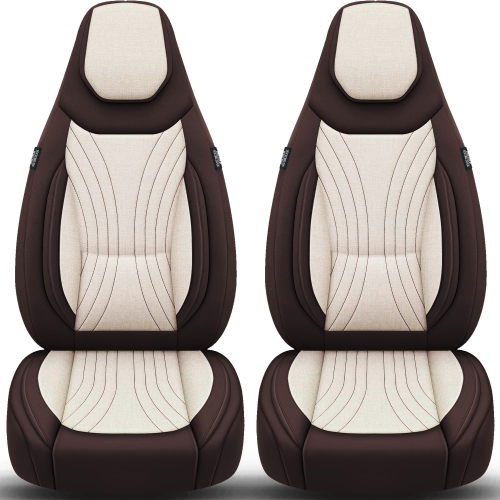 Bremer Sitzbezüge Wohnmobil Schonbezüge C-Serie 2 Stück für Fiat Ducato / Jumper / Boxer beige/braun - Sitzbezüge von Bremer-Sitzbezüge