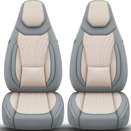 Bremer Sitzbezüge Wohnmobil Schonbezüge C-Serie 2 Stück für Fiat Ducato / Jumper / Boxer beige/grau - Sitzbezüge von Bremer-Sitzbezüge