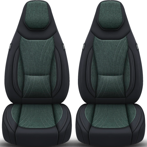 Bremer Sitzbezüge Wohnmobil Schonbezüge C-Serie 2 Stück für Fiat Ducato / Jumper / Boxer grün/schwarz - Sitzbezüge von Bremer-Sitzbezüge