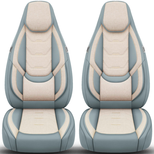 Bremer Sitzbezüge Wohnmobil Schonbezüge H-Serie 2 Stück für Fiat Ducato / Jumper / Boxer beige/grau - Sitzbezüge von Bremer-Sitzbezüge