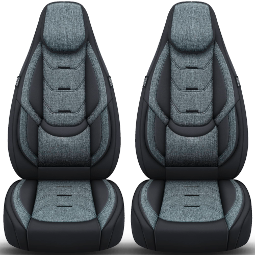 Bremer Sitzbezüge Wohnmobil Schonbezüge H-Serie 2 Stück für Fiat Ducato / Jumper / Boxer grau/schwarz - Sitzbezüge von Bremer-Sitzbezüge