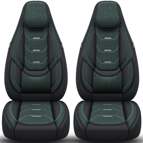 Bremer Sitzbezüge Wohnmobil Schonbezüge H-Serie 2 Stück für Fiat Ducato / Jumper / Boxer grün/schwarz - Sitzbezüge von Bremer-Sitzbezüge