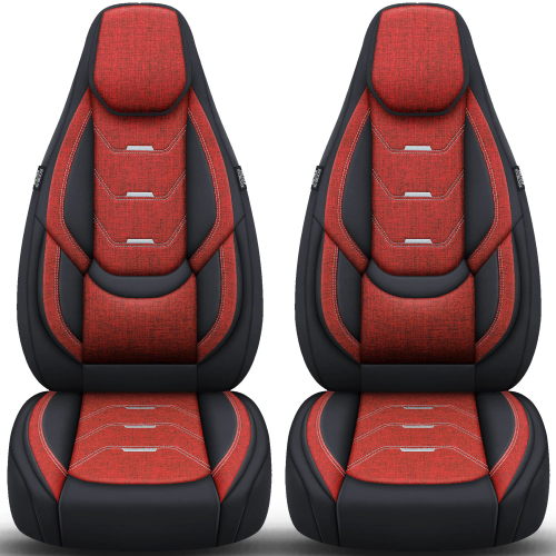 Bremer Sitzbezüge Wohnmobil Schonbezüge H-Serie 2 Stück für Fiat Ducato / Jumper / Boxer rot/schwarz - Sitzbezüge von Bremer-Sitzbezüge