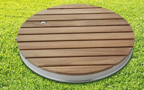 Breuer Fontana Gartendusche / Bodendusche Holz rund - Campingduschen & Zubehör