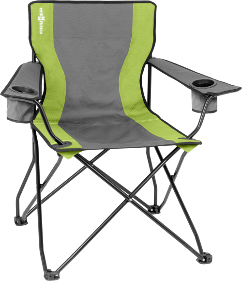 Brunner Action Armchair Equiframe Faltstuhl / Campingstuhl mit Armlehnen grün/grau - Faltstühle