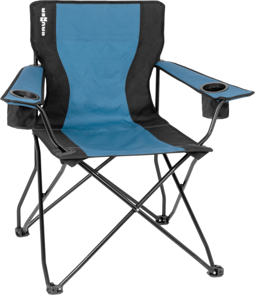 Brunner Action Armchair Equiframe Faltstuhl / Campingstuhl mit Armlehnen schwarz/blau - Faltstühle