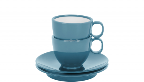 Brunner Antislip Espresso-Tassen Set 2-teilig mit rutschhemmende Untertasse - Becher & Tassen