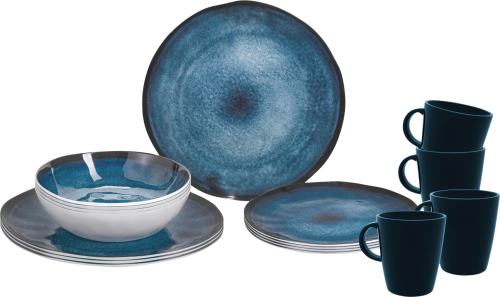 Brunner Melamin Geschirr-Set 16-tlg. breeze für 4 Personen - Kunststoff und Melamin Geschirr-Sets