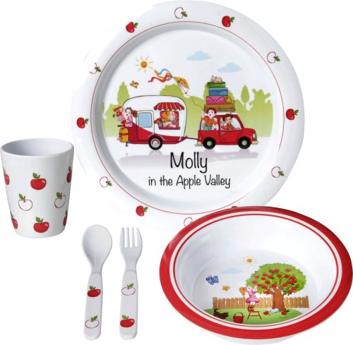 Brunner Molly Kids Girl Kindergeschirrset - Kunststoff und Melamin Geschirr-Sets