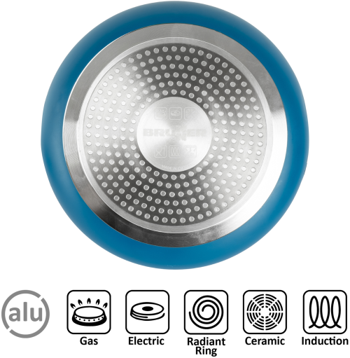 Brunner Pfanne Carezza mit Keramik Antihaft Beschichtung Ø 26 cm - Camping Pfannen & Woks