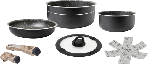 Brunner Pirate Spacemaster Ø 24 Kochset 6-teilig mit 2 Töpfen und 1 Pfanne - Kochgeschirr-Sets