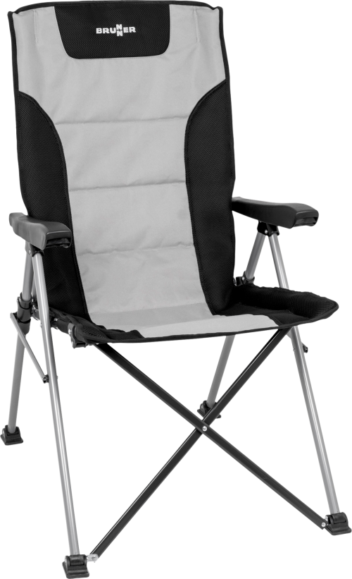 Brunner Raptor Highback Klappstuhl grau/schwarz - Faltstühle