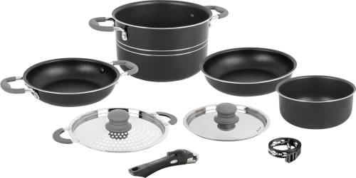 Brunner Topfset Flavor 7+1 teilig inklusive Befestigungsgurt Ø 20 cm - Kochgeschirr-Sets