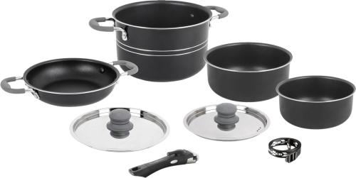 Brunner Topfset Flavor 7+1 teilig inklusive Befestigungsgurt Ø 22 cm - Kochgeschirr-Sets