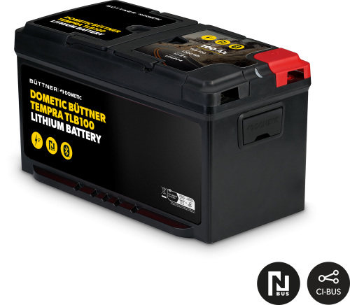 Büttner Dometic TEMPRA TLB100 Lithiumbatterie 12V/100 Ah geeignet für Fiat Ducato - Fahrzeug-Batterien