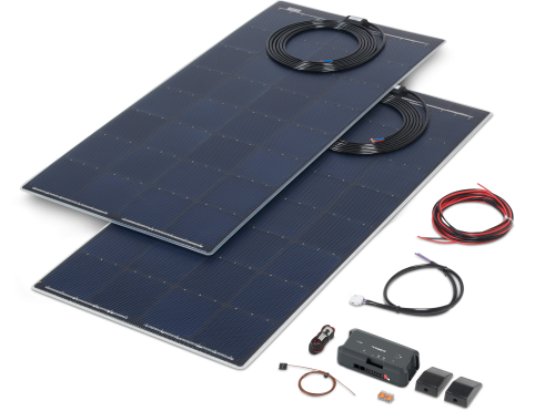 Büttner Elektronik Flat Light MT 240-2 FL Solaranlagen Komplettset ultraflach 2 Module 240 Wp - Solar-Komplettsets von Büttner Dometic