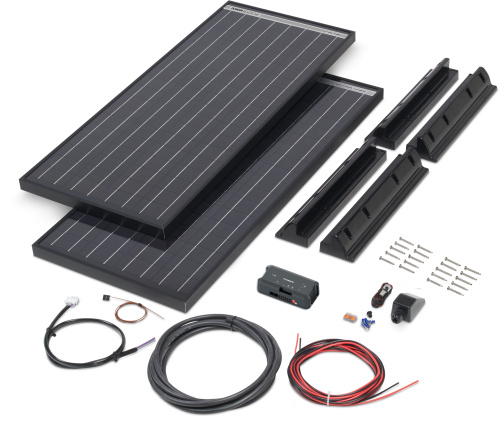 Büttner Elektronik Solar-Komplettanlage Power Blackline Solar Kit MT 200 / 2 x 100 W - Solar-Komplettsets von Büttner Dometic