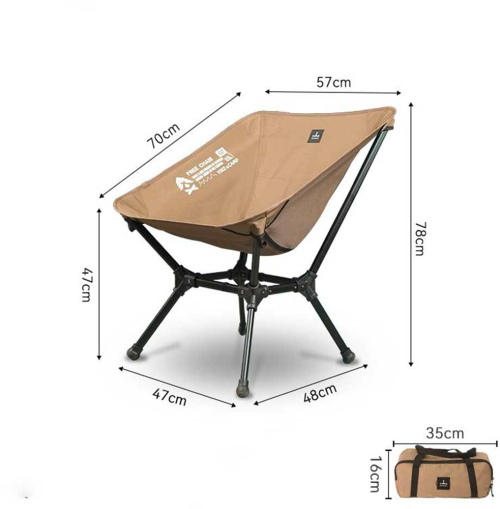 BusBoxx Defthike faltbarer Campingstuhl Free Chair Gelb - Faltstühle