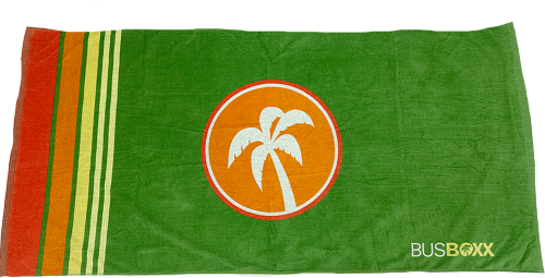 BusBoxx Strandtuch aus Baumwolle 160 cm x 80 cm Grün - Outdoor Zubehör