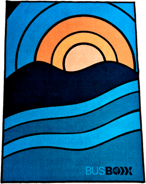 BusBoxx Teppich rugBoxx Sunrise für Multivan/Beach 135 cm x 100 cm - Vorzeltteppich & Zeltboden