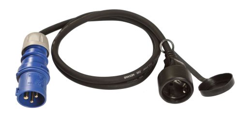 CEE Adapter 3-polig Schutzkontaktstecker 1,5 m mit Spritzwasserschutz an der Schutzkontakt Steckdose - CEE-Stecker & -Adapter von Weingärtner Kabel