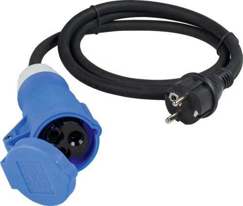 CEE-Adapterleitung Schutzkontakt-Stecker auf CEE-Kupplung 3-polig - CEE-Kabel von AS-Schwabe