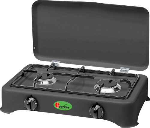 CF Parker 2-flammiger Gaskocher mit Zündsicherung anthrazit - Gaskocher