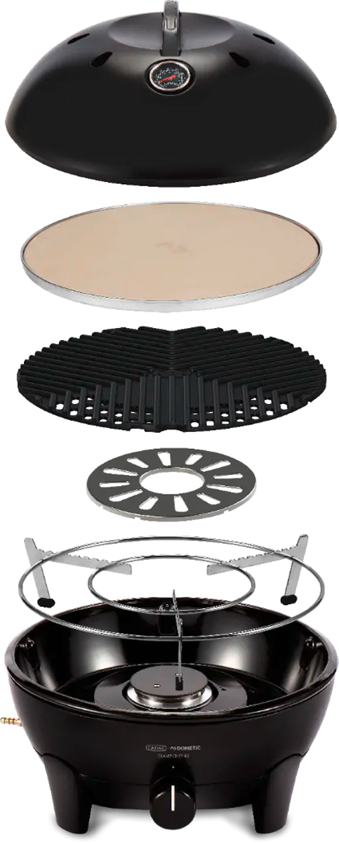Cadac Gas-Tischgrill Glamp Chef 40 BBQ tragbar inklusive Pizzastein 30mbar - Gasgrills von Cadac Dometic