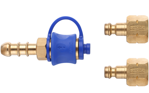 Cadac Quick Release 2 Kupplungsstück mit Doppelkupplung für Gasgrill Schlauch gerade - Gasadapter und -kupplung von Cadac Dometic