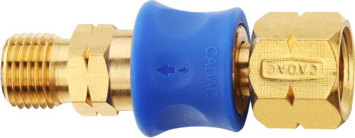 Cadac Quick Release Kupplungsstück mit Schnellkupplung für Gasgrill Schlauch D4 Anschluss Frankreich Gerade - Gasadapter und -kupplung von Cadac Dometic