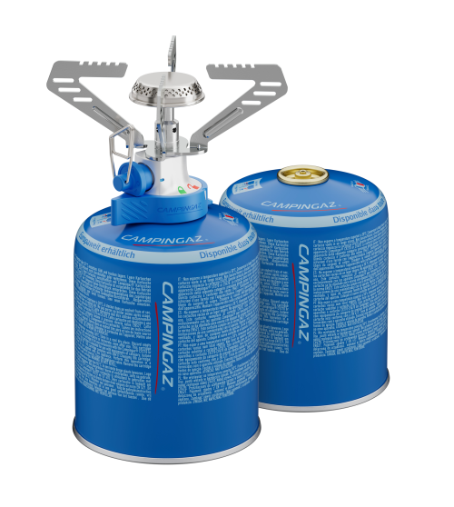 Campingaz Camping Connect CV Gaskocher 1.250 W inkl. 2 Stück CV 470 Plus Gaskartuschen je 450 g - Gaskartuschen