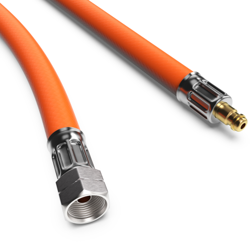 Campko Gasschlauch Mitteldruck 10 bar Anschlüsse 1/4-LH x Stecknippel 5000 mm - Gas-Verlängerungsschläuche