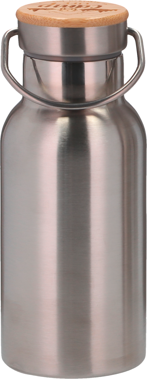 Camplife Edelstahl Isolierflasche mit Bambusdeckel 350 ml - Isolierflaschen & Isobehälter