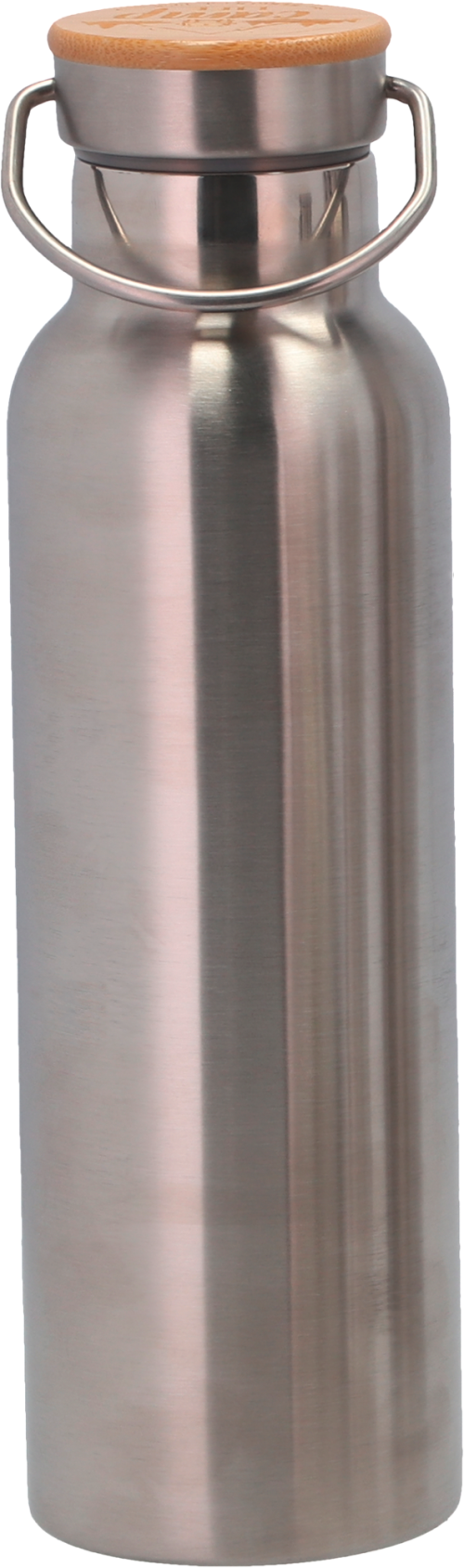 Camplife Edelstahl Isolierflasche mit Bambusdeckel 600 ml - Isolierflaschen & Isobehälter