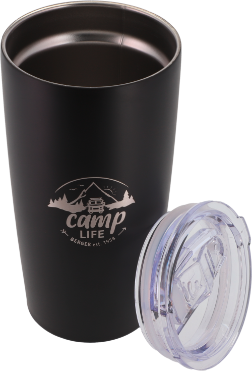 Camplife Edelstahl Thermo-Kaffeebecher 600 ml matt schwarz - Isolierflaschen & Isobehälter