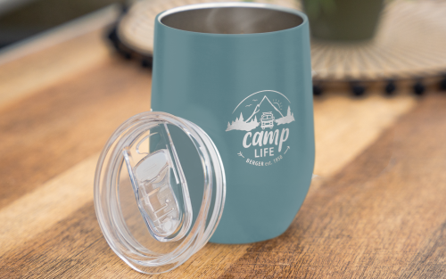 Camplife Edelstahl Thermo-Trinkbecher mit Deckel 360 ml blau - Isolierbecher