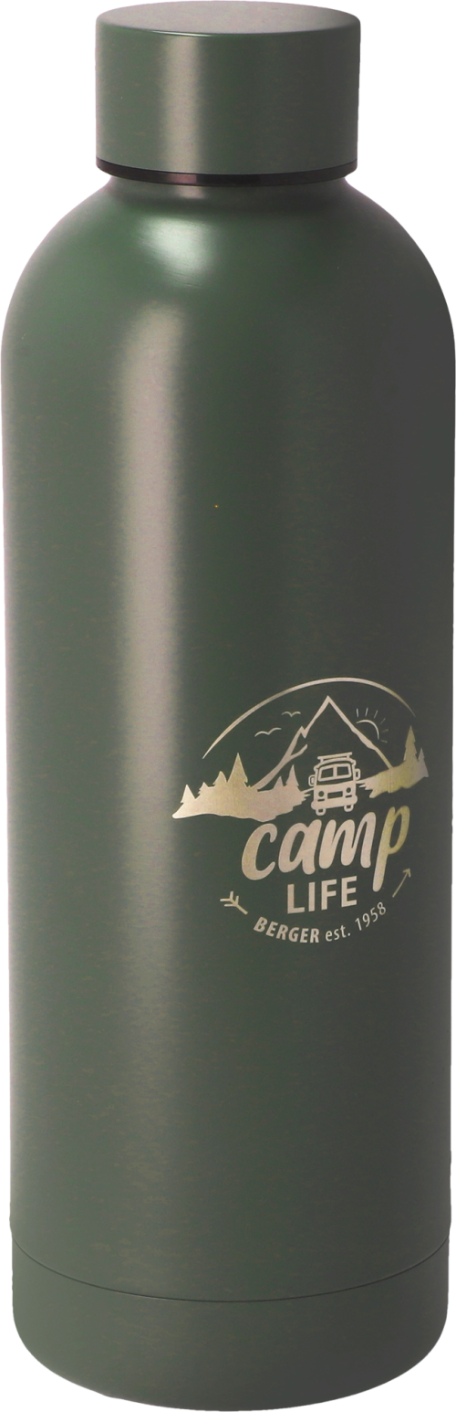 Camplife Edelstahl Thermo-Trinkflasche 500 ml olive matt - Isolierflaschen & Isobehälter