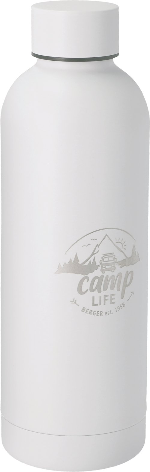 Camplife Edelstahl Thermo-Trinkflasche 500 ml weiß matt - Isolierflaschen & Isobehälter