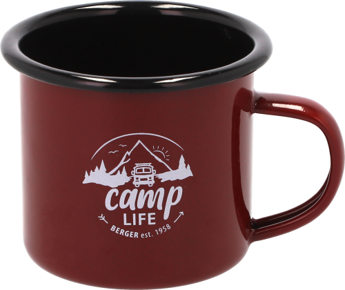 Camplife Emaille Becher 330 ml bordeaux - Becher & Tassen