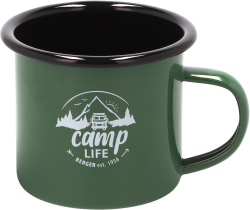 Camplife Emaille Becher 330 ml grün - Becher & Tassen