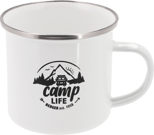 Camplife Emaille Becher 350 ml weiß - Becher & Tassen