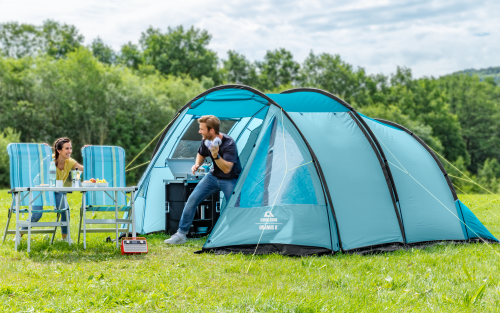 Camptime Uranus 6 Tunnelzelt hellblau für 6 Personen - Tunnelzelte