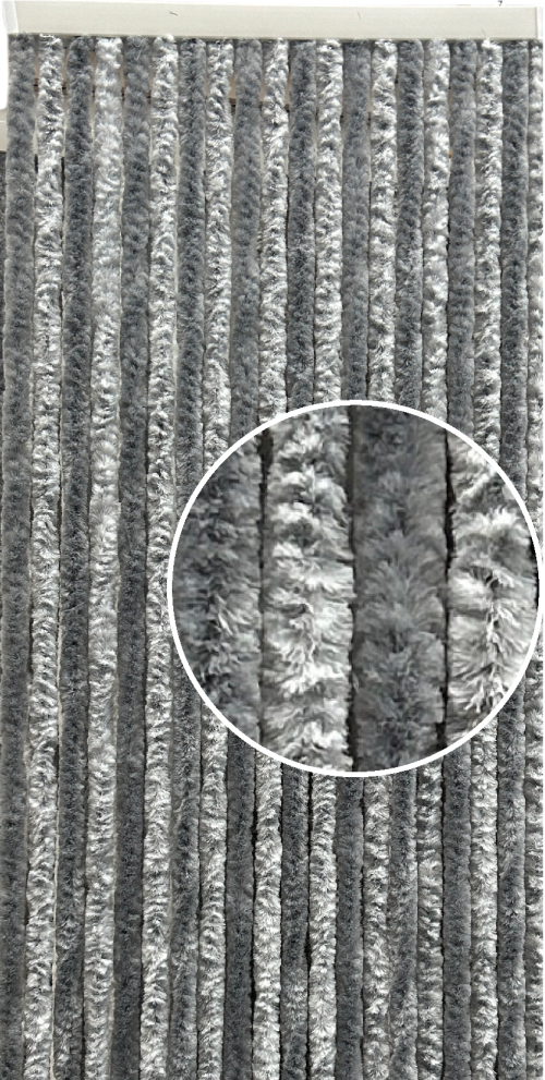 Chenille Flauschvorhang grey/greymix 185 x 56 cm - Türvorhänge & Fliegengitter von Arisol