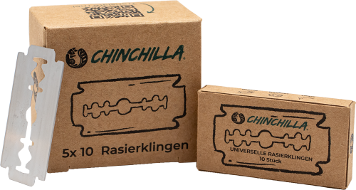 Chinchilla Rasierklingen für Rasierhobel universell 50 Stück - Verbrauchsartikel Bad