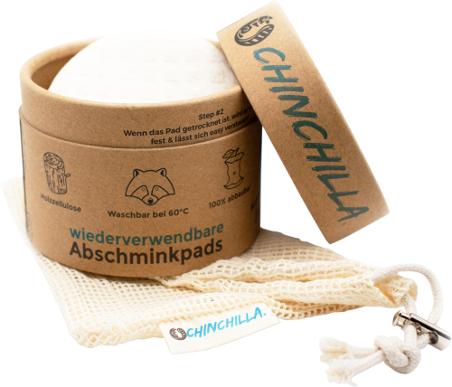 Chinchilla waschbare Abschminkpads aus Holzzellulose und Baumwolle 10 Stück - Outdoor Zubehör