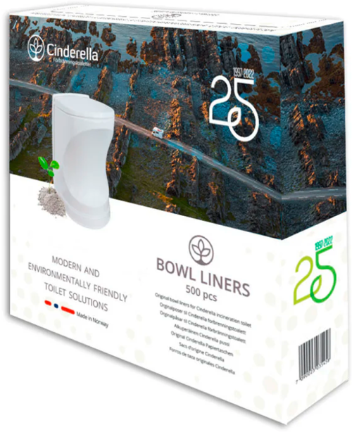 Cinderella Bowl Liner Travel Papierbeutel 500 Stück für Cinderella Travel - Toilettenbeutel & Toilettenzubehör