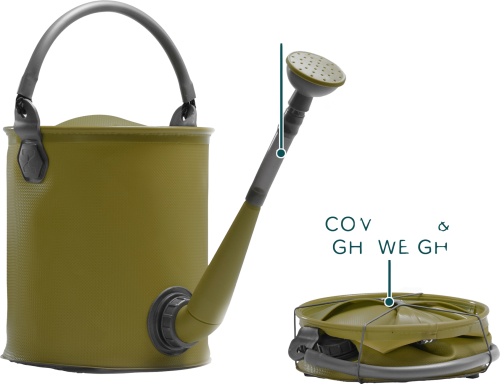 Colapz faltbare Gießkanne und Eimer olive green - Gartengeräte