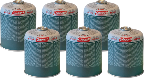 Coleman Ventilkartusche C500 Butan und Propangasgemisch 440 g 6 Stück - Gaskartuschen
