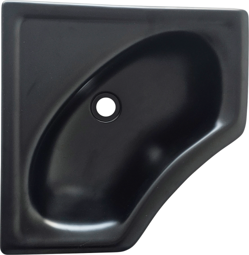 Comet Eckwaschbecken Mini Kunststoff mattschwarz 340 x 165 mm - Waschbecken