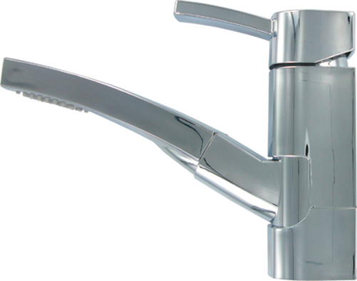 Comet Einhebelmischer CAPRI mit ausziehbarem Auslauf und Schalter chrom - Einhebelmischer